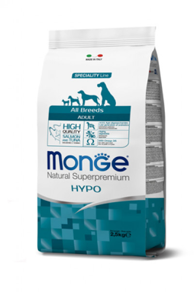 Monge Dog Speciality Hypoallergenic корм для собак гипоаллергенный лосось с тунцом 2,5 кг