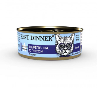 Best Dinner Exclusive Vet Profi Renal Перепелка с рисом 100 гр арт.7670