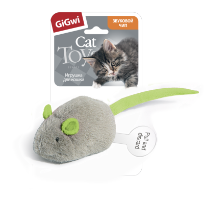 GiGwi Cat Toys MELODY CHASER Игрушка Мышка со звуковым чипом арт. 79571