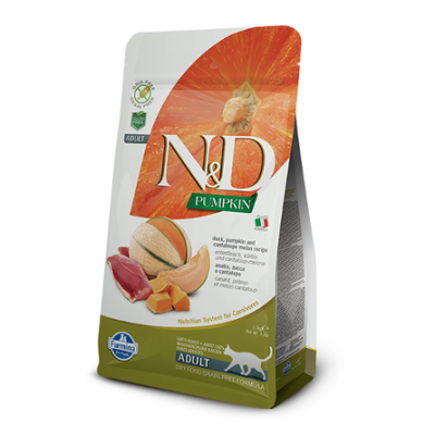 Фармина (FARMINA N&D CAT GF PUMPKIN DUCK) корм для кошек Утка с Тыквой 300г арт.2042