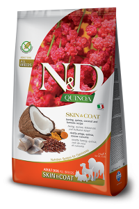 Фармина (FARMINA N&D DOG GRAIN FREE QUINOA SKIN & COAT HERRING) корм для собак для здоровья кожи и шерсти Сельдь с Киноа 2,5кг арт.3019