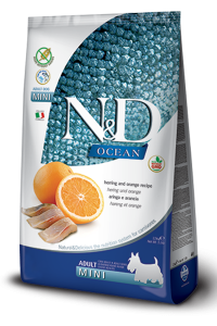 Фармина (FARMINA N&D OCEAN DOG HERRING AND ORANGE ADULT MINI) корм для собак Сельдь с Апельсином 800 г, арт.4127