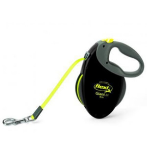 -flexi рулетка Giant Neon M (до 25 кг) светоотражающий ремень 8 м  арт.8023808