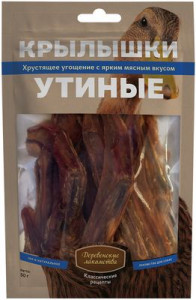 Деревенские лакомства "Классические рецепты" для собак, утиные крышылки 50 гр  арт.83442