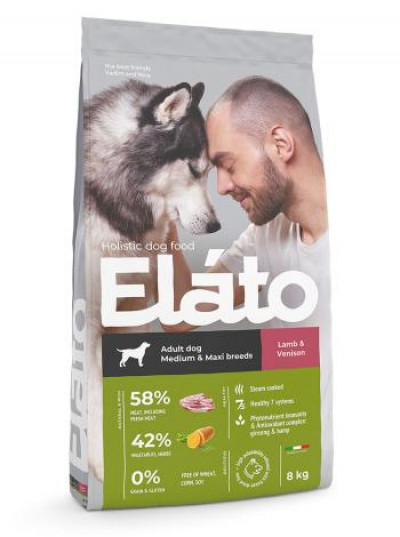 Elato (Элато) Adult Dog Medium & Maxi Chicken & Duck Сухой корм для собак средних и крупных пород с ягненком и олениной 8 кг арт.91065