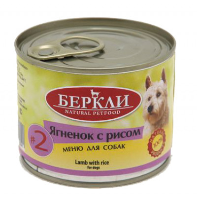 Berkley консервы для собак ягненок с рисом LOCAL арт.91664