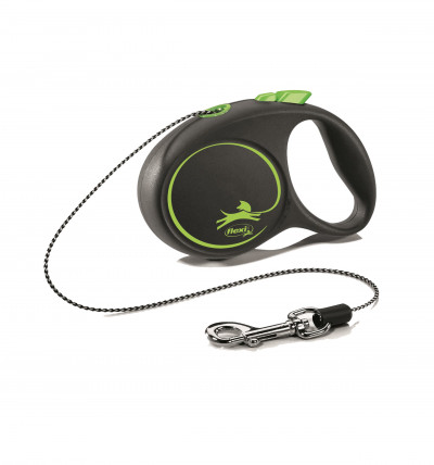 -flexi рулетка Black Design XS (до 8 кг) 3 м трос черный/зеленый арт.98033227
