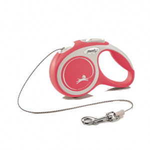 -flexi рулетка NEW LINE Comfort XS (до 8 кг) трос 3 м серый/красный арт.98042724
