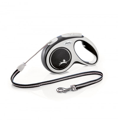 -flexi рулетка NEW LINE Comfort S (до 12 кг) трос 5 м серый/черный арт. 98042847