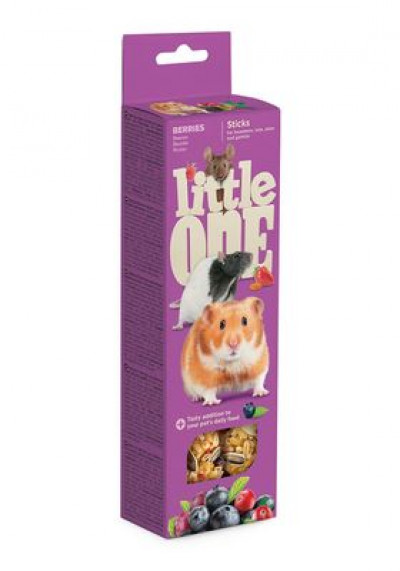 -Little One Палочки для хомяков, мышей и песчанок с ягодами 2х60