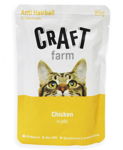 Craft Farm Крафт Фарм Анти-Хаирбал курица в желе 85гр. арт.7251