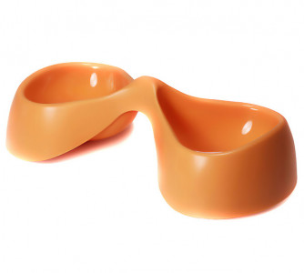 United Pets миска двойная Bicio, 2х230 мл, оранжевая арт.GU0121AR20