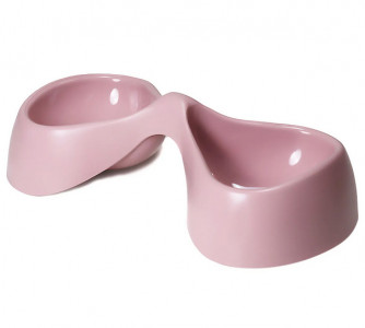 United Pets миска двойная Bicio, 2х230 мл, розовая арт.GU0121RO20