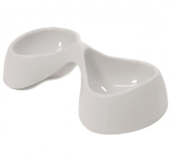 United Pets миска двойная Bicio, 2х230 мл, серая арт.GU0121TO