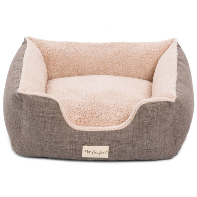 Pet Comfort  Echo Varro 09 Лежанка для кошек и собак мелких пород, размер S 50х60 см, коричневый арт.PC7494
