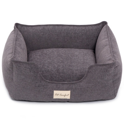 Pet Comfort Alpha Mirandus 17 Лежанка для кошек и собак мелких пород, размер S 50х60 см, серый арт.PC7540