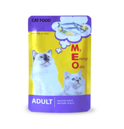 ME-O влажный корм для кошек (пауч) Макрель в желе 80 гр арт.1289