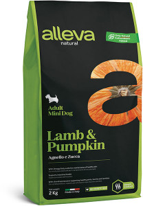 Alleva Natural Lamb & Pumkin Adult Mini низкозерновой сухой корм для взрослых собак малых пород с ягненком и тыквой 12 кг арт.P01211