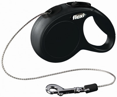 -flexi рулетка New Classic XS (до 8 кг) 3 м трос черная