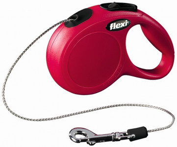 -flexi рулетка New Classic S (до 12 кг) 5 м трос красная