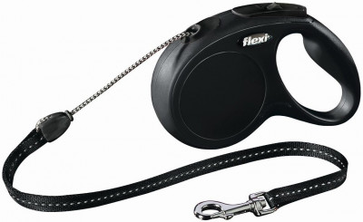 -flexi рулетка New Classic S (до 12 кг) 8 м трос черная