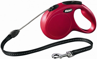 -flexi рулетка New Classic M (до 20 кг) 8 м трос красная