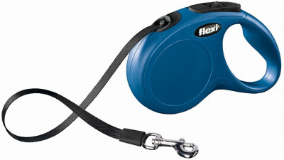 -flexi рулетка New Classic S (до 15 кг) 5 м лента синяя