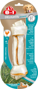 8in1 DENTAL DELIGHTS L косточка с куриным мясом для крупных собак с минералами 21 см (Копировать)