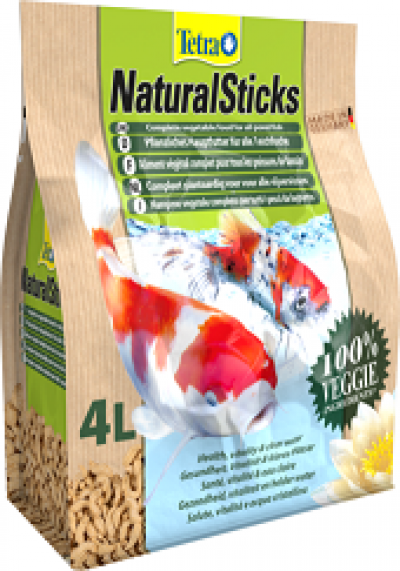 Tetra Natural Sticks растительный корм для прудовых рыб в виде палочек в форме червя, 4 л