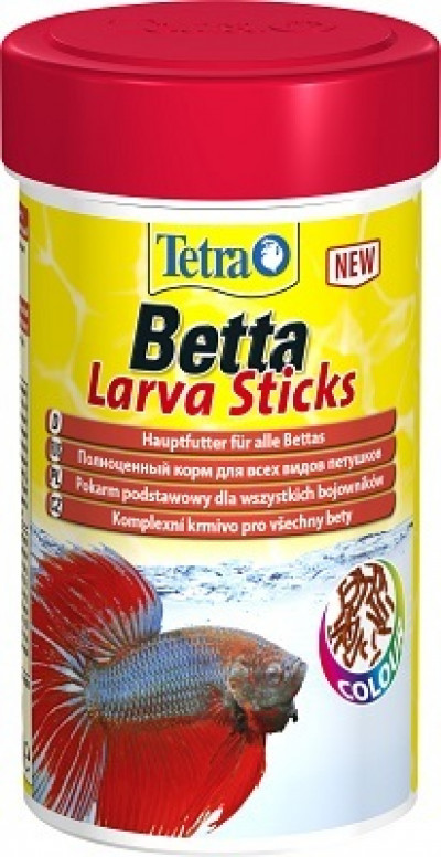 -TetraBetta LarvaSticks корм в форме мотыля для петушков и других лабиринтовых рыб 100 мл