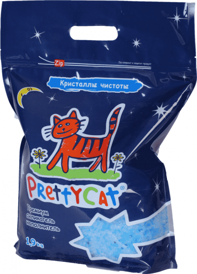 PrettyCat наполнитель силикагелевый кристаллы чистоты 1,9 кг