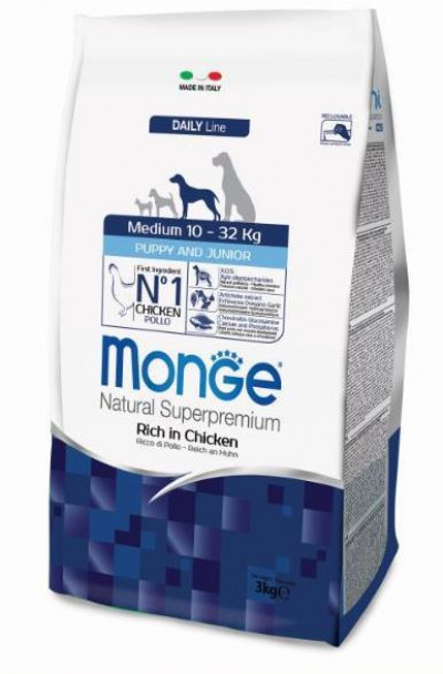 Monge Dog Medium корм для щенков средних пород с курицей 3 кг