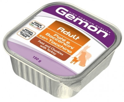 -Gemon Dog консервы для собак паштет с кусочками индейки 150г