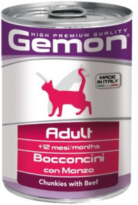 -Gemon Cat консервы для кошек кусочки говядины 415г